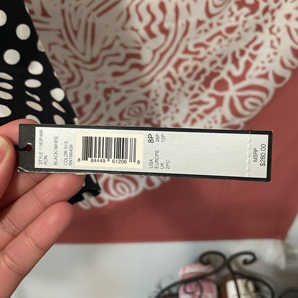 TAHARI size 8 medium petite women’s blazer, Jacket, black white polka dot - Picture 11 of 11